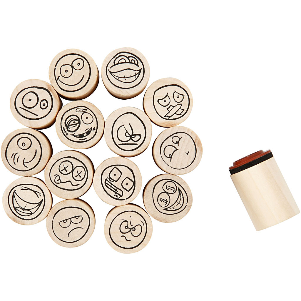 Deco Art Stempel, D: 20 mm, smiley