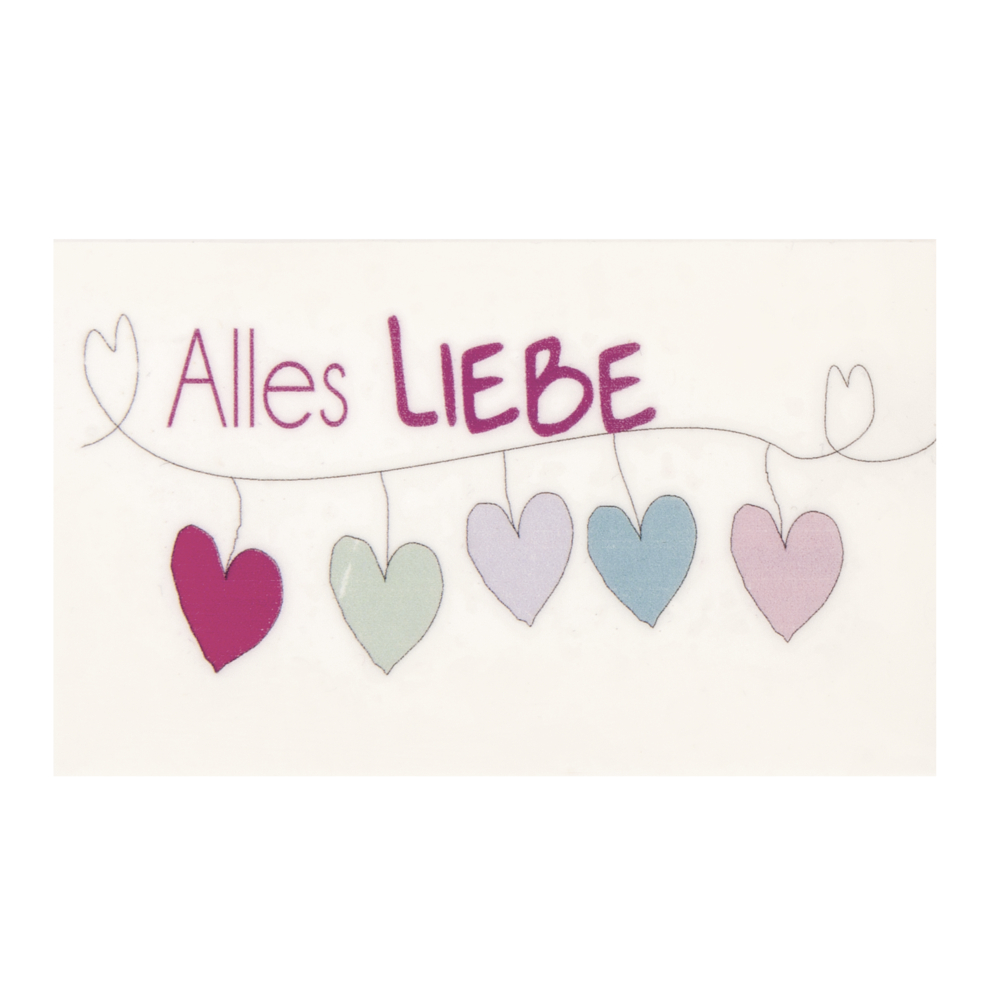 Wachsmotiv "Alles Liebe"