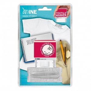 MINE Textilstempel Set, mit Stempelkisse