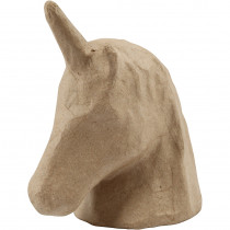 Einhorn-Trophäe, 18,5 cm, Pappmaché