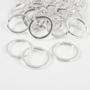 Schlüsselring 28 mm silver-plated