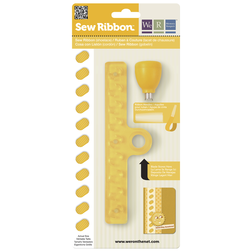 Sew Ribbon Punch & Stencil Set-Shoelace