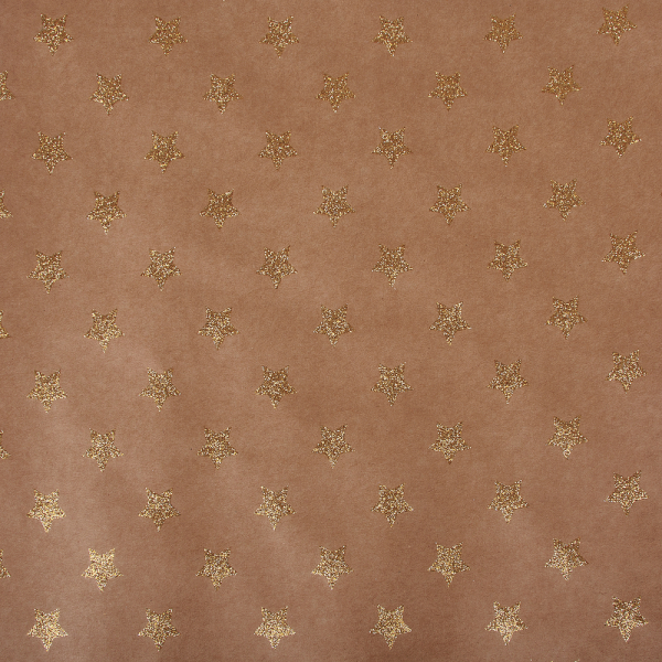 Scrapbookingpapier Kraft Sterne gold