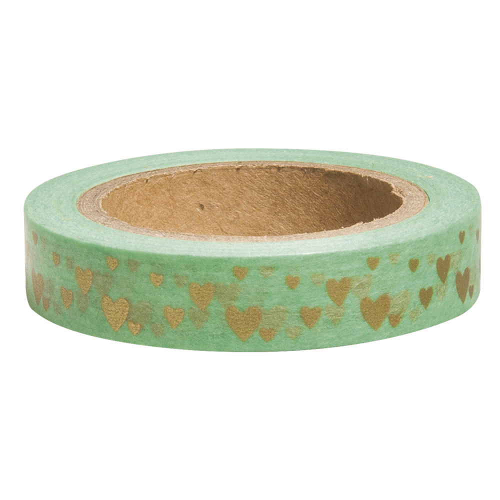 Washi Tape Herzchen mintgrün