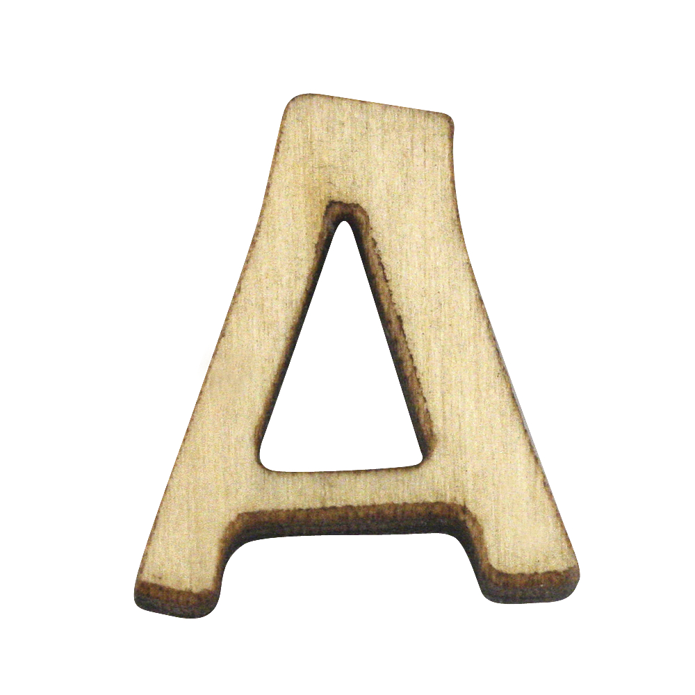 Holz-Buchstabe, 2 cm, A