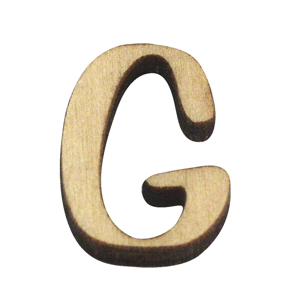 Holz-Buchstabe, 2 cm, G