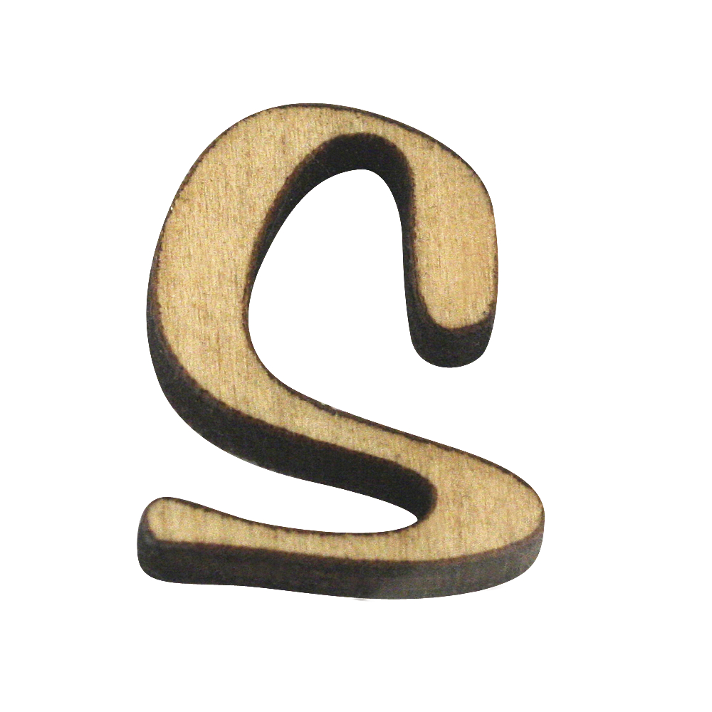 Holz-Buchstabe, 2 cm, S