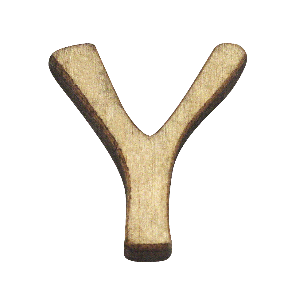 Holz-Buchstabe, 2 cm, Y