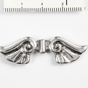 Flügel, B: 45 mm, antiksilber