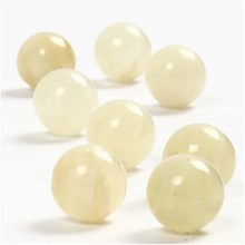 Steinperlen, 12 mm, creme, 1 Strang