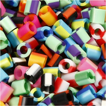 Bügelperlen 5x5 mm, bunt bestreift